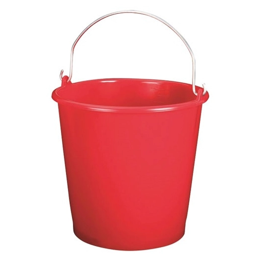 Seau ménage 10l gradué rouge - ALUMINIUM ET PLASTIQ