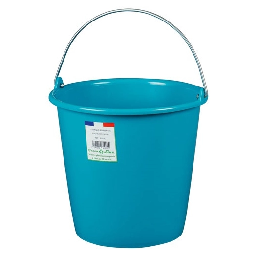 Seau gradué 28 cm / 10 L Bleu - Green Line - ALUMINIUM ET PLASTIQ