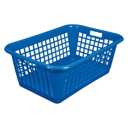 Corbeille à linge 60 L Bleue - ALUMINIUM ET PLASTIQ