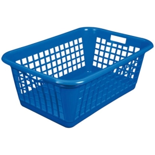 Corbeille à linge 60 L Bleue - ALUMINIUM ET PLASTIQ