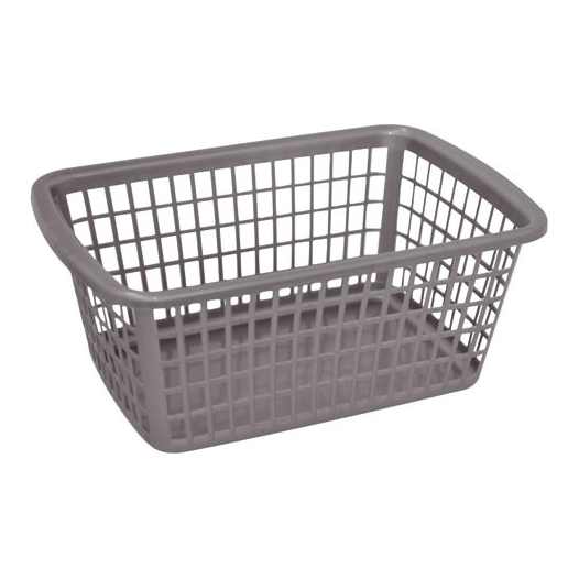 Corbeille à linge - 11 L - gris - ALUMINIUM ET PLASTIQ