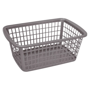 Corbeille à linge - 11 L - gris - ALUMINIUM ET PLASTIQ