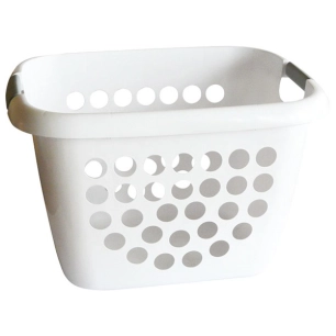 Corbeille à linge bimatière 28L - blanc - LAGUELLE