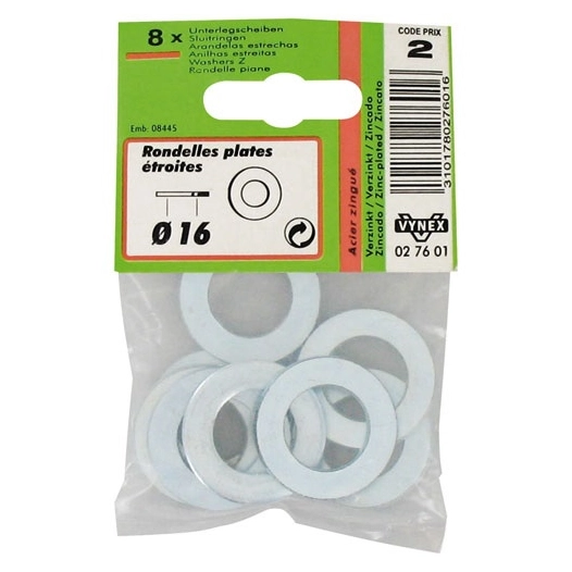 Rondelle étroite d16mm x8 en boîte - VYNEX