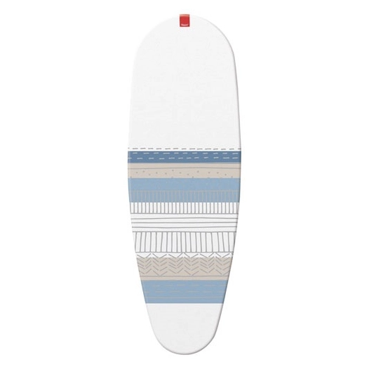 Housse table à repasser Premium clip - 130 x 47 cm - blanc, gris et bleu - RAYEN