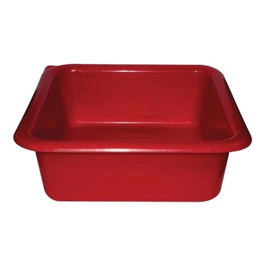 Cuvette carrée 24cm 3l rouge - ALUMINIUM ET PLASTIQ