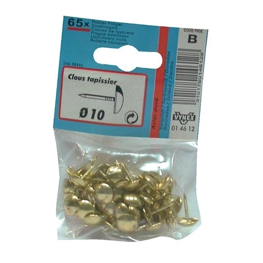 Clou tapissier acier doré 14mm sc - VYNEX