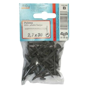 Pointe TP large galvanisé 2.7x30 80g - VYNEX