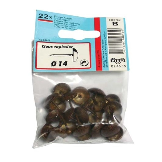 Clou tapissier doré vieilli 10mm 46p sc - VYNEX
