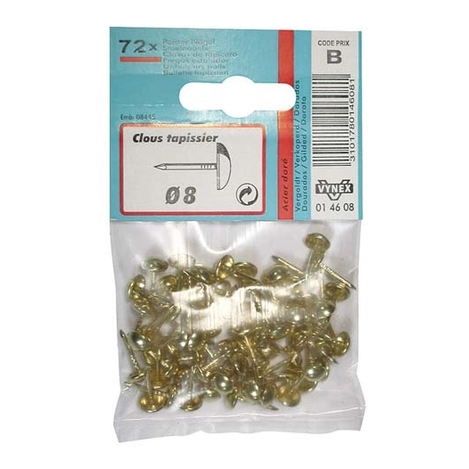 Clou tapissier acier doré 8mm sc - VYNEX