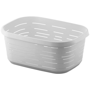 Panier à linge 48l signature blanc - M-HOME