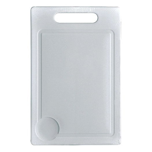 Planche à découper 29 x 19 cm - plastique - blanc - ALUMINIUM ET PLASTIQ