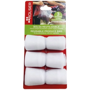 Lot de 3 sacs filet réutilisables - ROLSER