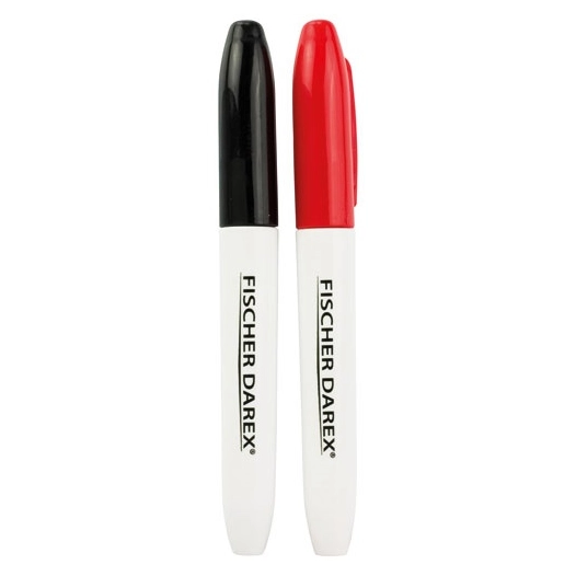 Marqueur lot de 2 rouge et noir - FISCHER DAREX