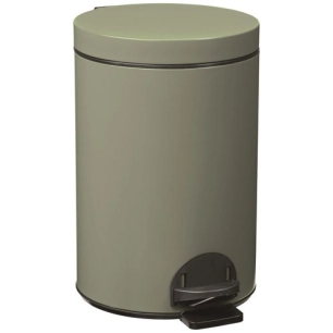 Poubelle à pédale 14 L Gris Ciment - Élora - ROSSIGNOL