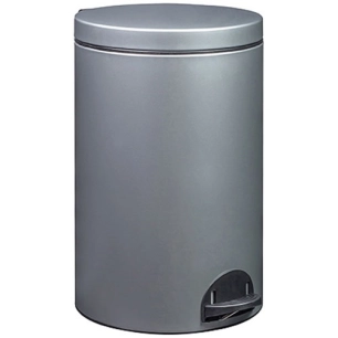 Poubelle à pédale 20 L Gris Métal - Élora - ROSSIGNOL