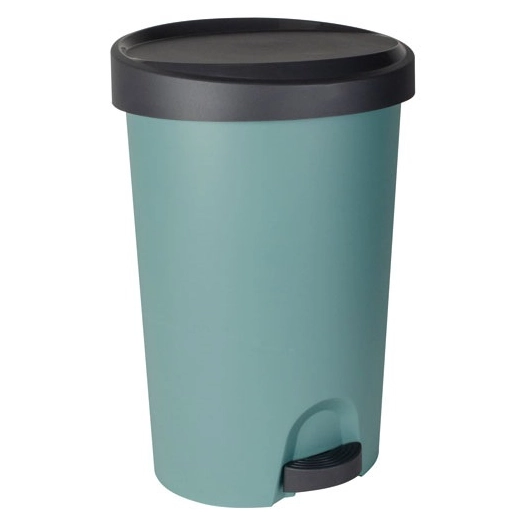 Poubelle à pédale Stepy 27l vert eucalyptus / anthracite - EDA