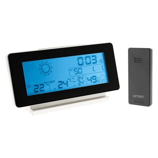 Station météo avec capteur sans fil noir et blanc - OTIO