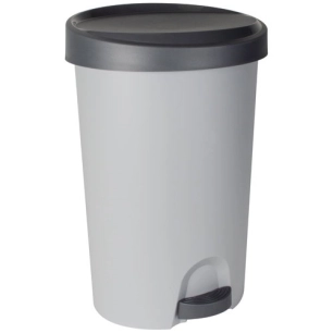 Poubelle à pédale Stepy 27l gris béton / anthracite - EDA