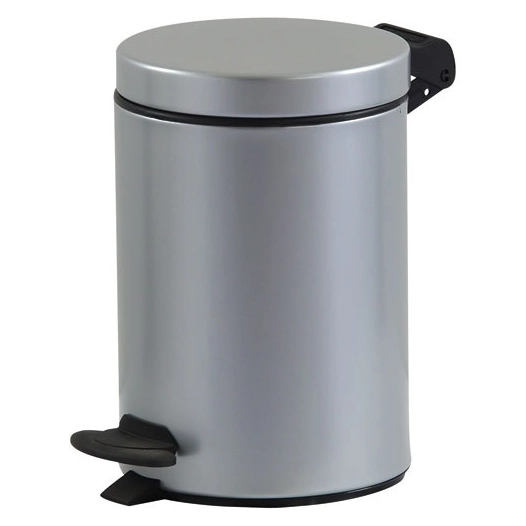 Poubelle de salle de bain 3 L - Cyjeu gris métal - ROSSIGNOL