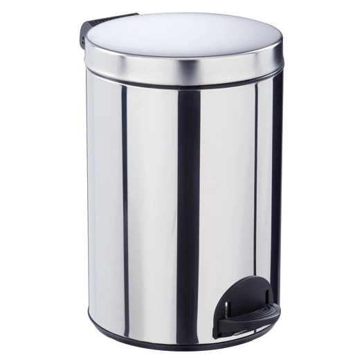 Poubelle à pédale 14 L Inox - Élora - ROSSIGNOL