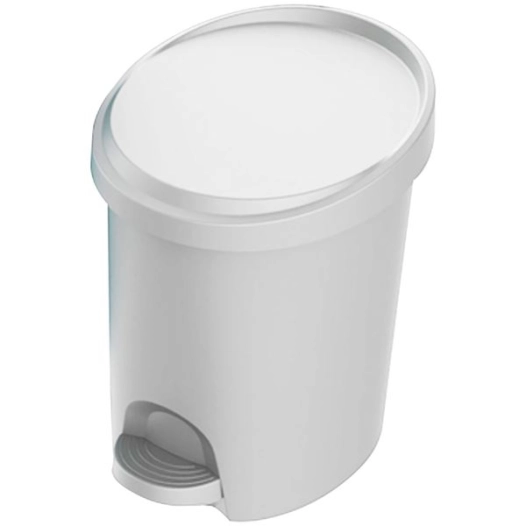 Poubelle à pédale Stepy 6l blanc - EDA
