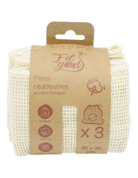 Lot de 3 filets 35 x 35 cm - FIL GOOD