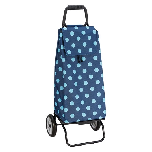 Poussette de marche 2 roues 55 litres carlux pois bleu ciel - SIDEBAG
