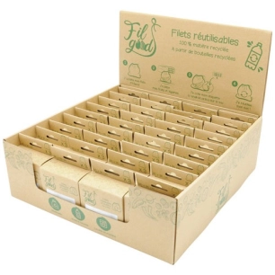 filets nylon fruits et légumes blanc 30x35cm x3 - FIL GOOD