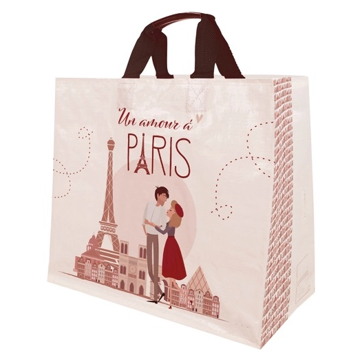 Sac cabas tisse amour paris 33l 43x20x38cm - SANS MARQUE