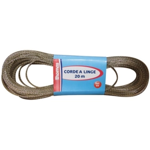 Corde à linge 20m acier plastifié - THOMAS