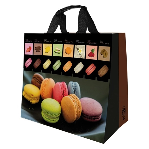 Cabas pp tisse macarons 30l 37x36cm - SANS MARQUE