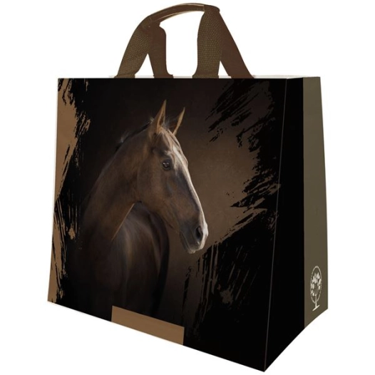 Sac cabas polypro tisse chevaux 33l dim.43+20x38cm - SPHERE