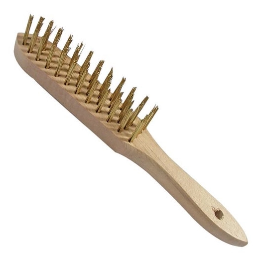 Brosse à manche laiton 4 rangs fil 0.35 - BROSSERIE CARDOT