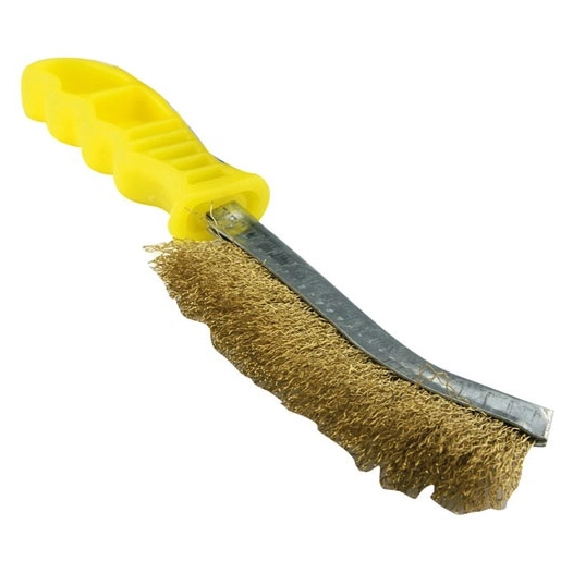 Brosse métal ergo poignée plastique fil laiton - TIVOLY