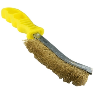 Brosse métal ergo poignée plastique fil laiton - TIVOLY