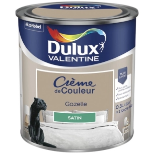 Valentine crème de couleur satin 0.5l gazelle - DULUX VALENTINE