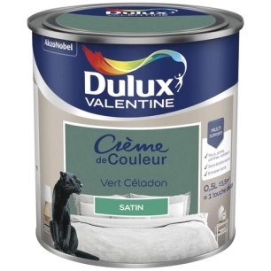 Valentine crème de couleur satin 0.5l vert céladon - DULUX VALENTINE