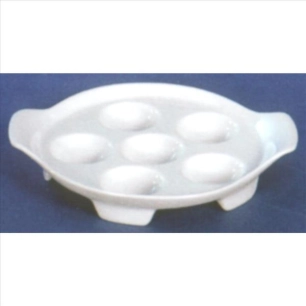 Assiette à escargots de 6 trous Blanc - GIRARD