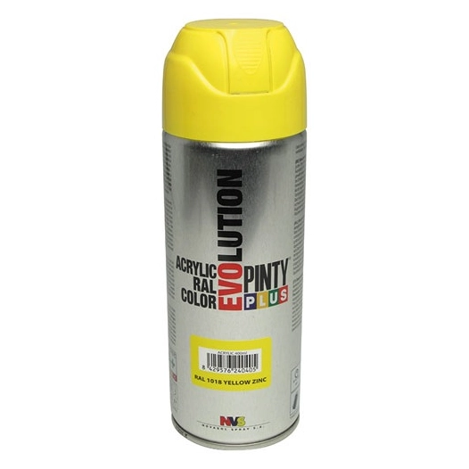 Bombe peinture brillante - jaune RAL1018- 400 mL - PINTY