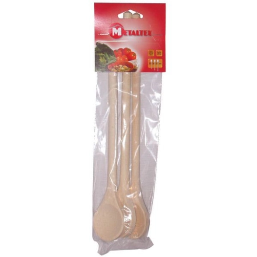 Lot de 3 Cuillères en bois - METALTEX