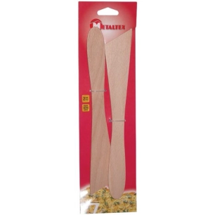 Lot de 2 spatules en bois 30 cm - METALTEX
