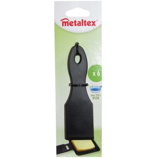 Lot de 6 spatules à raclette en nylon - METALTEX