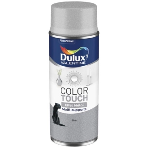 Aérosol Color Touch effet métal gris métallisé 400ml - DULUX VALENTINE