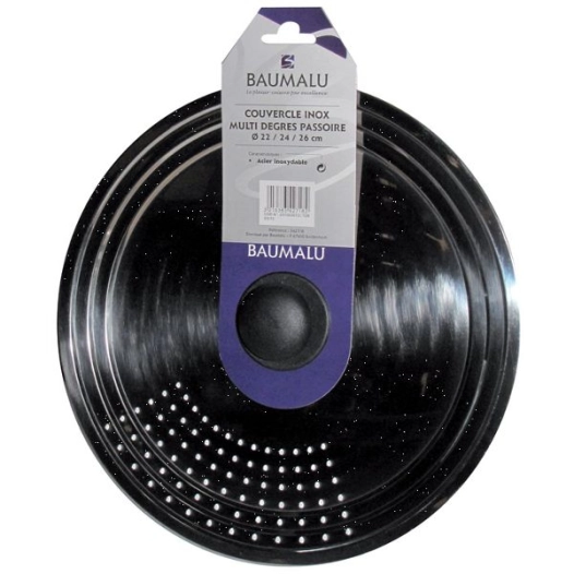 Couvercle passoire multi-diamètres 22/24/26 cm - BAUMALU