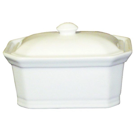 Terrine rectangulaire avec couvercle 600 g - Blanc - GIRARD