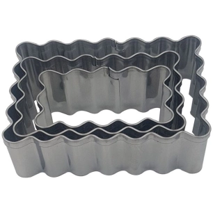 3 Découpoirs / Emportes-pièces rectangulaires - Biscuits - PATISSE