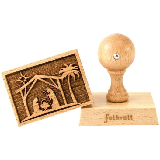 Tampon à biscuits rectangle - Motif Nativité - PATISSE