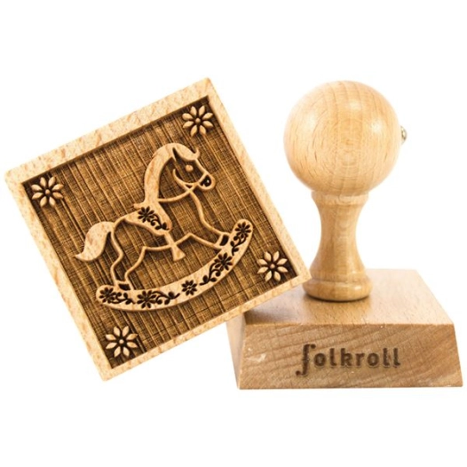 Tampon à biscuits carré - Motif Cheval à bascule - PATISSE