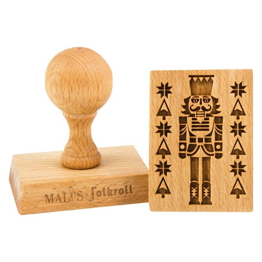 Tampon en bois rectangle - Motif Casse-Noisette - PATISSE